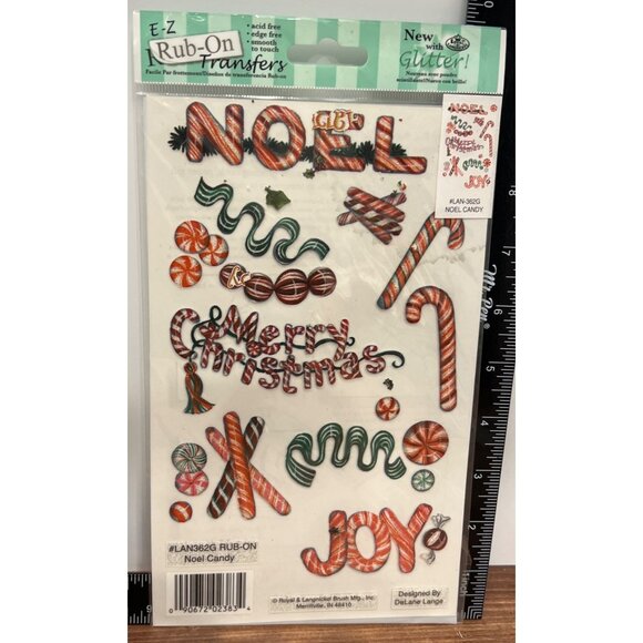 Royal Langnickel EZ RUB ON Transfer NOEL JOY CANDY LANG362G BY DELANE LANGE - Picture 2 of 4